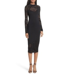 Milly Fractured Pointelle Body Con Dress