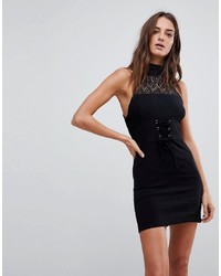 Free People High Society Lace Neck Bodycon Dress