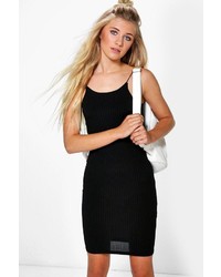 Boohoo Isla Spaghetti Strap Ribbed Bodycon Dress