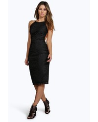 Boohoo Jane Lace Strappy Low Back Bodycon Dress
