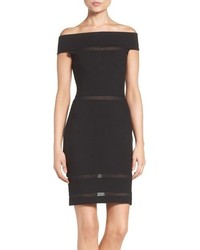French Connection Lula Mesh Inset Body Con Dress