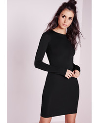 Missguided Jersey Bodycon Mini Dress Black