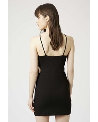 Topshop Petite Square Neck Cut Out Bodycon Dress