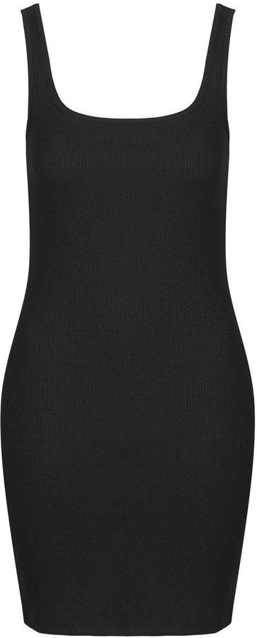 black bodycon tank dress