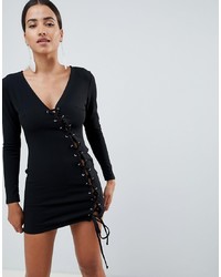 In The Style Tammy Hembrow Lace Up Mini Dress