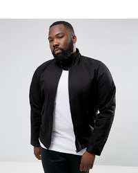 ASOS DESIGN Asos Plus Harrington Jacket With Funnel Neck In Black