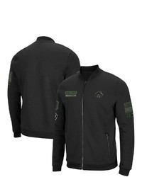 Colosseum Black Boise State Broncos Oht Military Appreciation High Speed Bomber Full Zip Jacket At Nordstrom