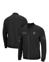 Colosseum Black Boston College Eagles Oht Military Appreciation High Speed Bomber Full Zip Jacket