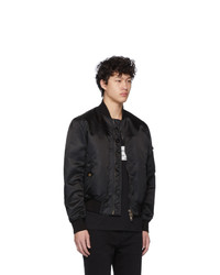Givenchy Black Button Bomber Jacket