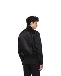 Givenchy Black Button Bomber Jacket