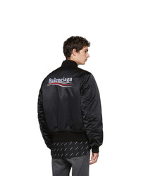 Balenciaga Black Campaign Bomber Jacket