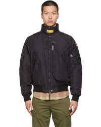 Parajumpers Black Down Fire Base Bomber Jacket