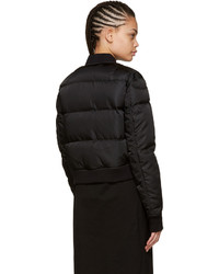 Facetasm Black Down Puffy Bomber Jacket