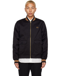 Fred Perry Black J4851 Tennis Bomber Jacket