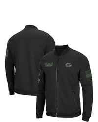 Colosseum Black Kent State Golden Flashes Oht Military Appreciation High Speed Bomber Full Zip Jacket At Nordstrom