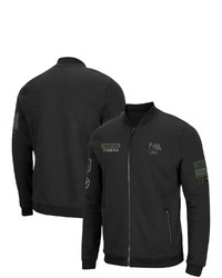 Colosseum Black Memphis Tigers Oht Military Appreciation High Speed Bomber Full Zip Jacket At Nordstrom
