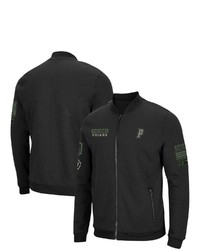 Colosseum Black Providence Friars Oht Military Appreciation High Speed Bomber Full Zip Jacket