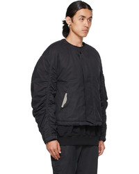 A-Cold-Wall* Black Ruche Bomber Jacket