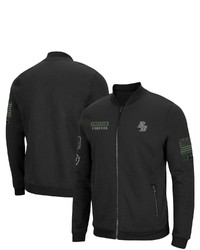 Colosseum Black San Diego Toreros Oht Military Appreciation High Speed Bomber Full Zip Jacket