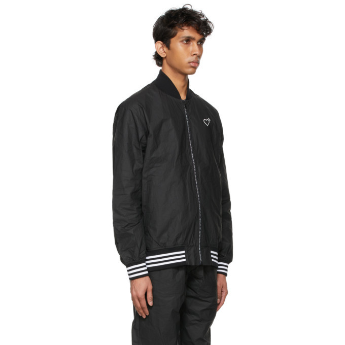 adidas x Human Made Black Tyvek Track Bomber Jacket, $168 | SSENSE ...