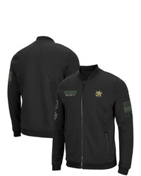 Colosseum Black Wichita State Shockers Oht Military Appreciation High Speed Bomber Full Zip Jacket At Nordstrom