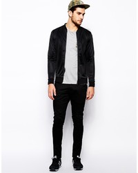 Asos Bomber In Poly Tricot Jersey