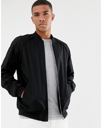 ASOS DESIGN Bomber Jacket In Black