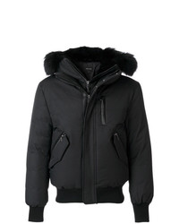 Mackage Bomber Jacket With Contrast Racoon Fur Hood