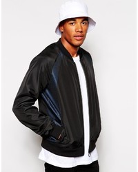 Asos Brand Bomber Jacket With Mesh Panels