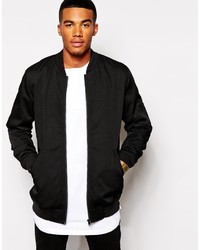 Asos Brand Longline Bomber Jacket