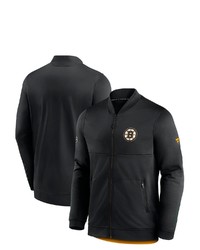 FANATICS Branded Black Boston Bruins Locker Room Full Zip Jacket At Nordstrom