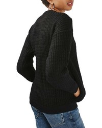 Topshop Chunky Knit Bomber Sweater