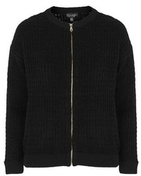 Topshop Chunky Knit Bomber Sweater