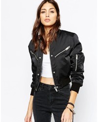Asos Collection Cropped Bomber Jacket