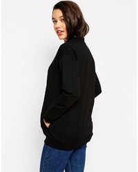 Asos Collection Longline Bomber In Jersey