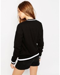 Asos Collection Longline Bomber With Tipping