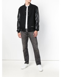 Calvin Klein Jeans Contrast Sleeve Bomber Jacket