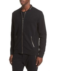 The Kooples Cotton Terry Bomber Jacket