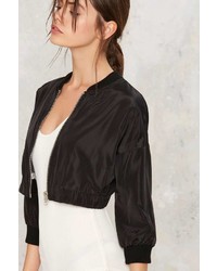 Factory Crop Out Bomber Jacket