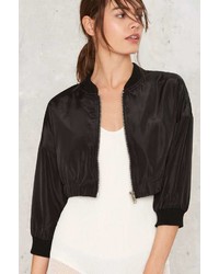 Factory Crop Out Bomber Jacket