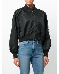 T by Alexander Wang Cropped Bomber Jacket