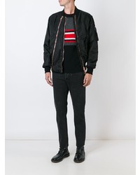 Givenchy Double Zip Bomber Jacket Black