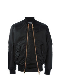 Givenchy Double Zip Bomber Jacket Black