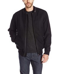 French Connection Reed Wool Cashmere Bomber With Faux Shearling Lining