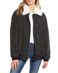 French Connection Githa Faux Fur Collar Jacket