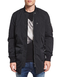 Diesel J Ubilee Nylon Bomber Shirt Jacket Black