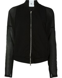 Lost Found Rooms Sheer Sleeve Bomber Jacket