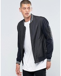 Converse Mix Fabric Bomber In Black 10001108 A01