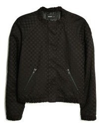Mango Outlet Textured Quilted Bomber Jacket