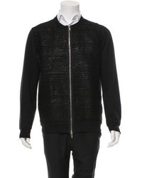 Givenchy Patterned Knit Bomber Jacket